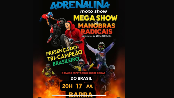 Mega show de com motos de 250 á 1000 cilindradas