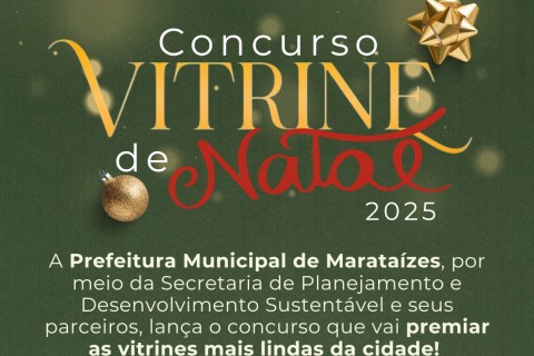 Concurso “Vitrines de Natal 2025” promete encantar Marataízes  e valorizar o comércio local